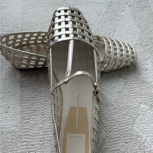 Dolce Vita Metallic Gold Woven Leather Sandals